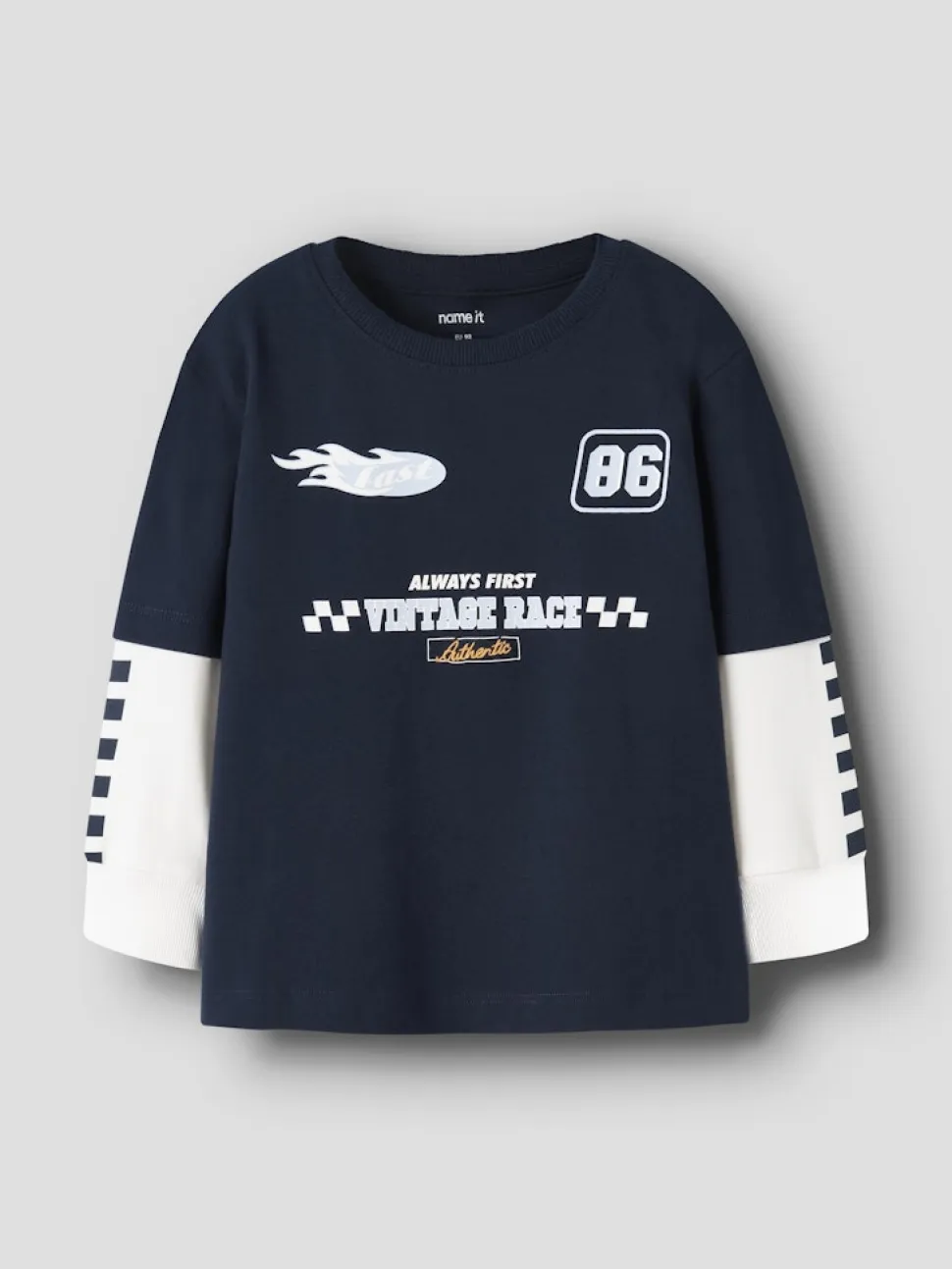 Name It lasten pitkähinaine paita NMMRICHAEL LS NREG TOP BOX, tummansininen