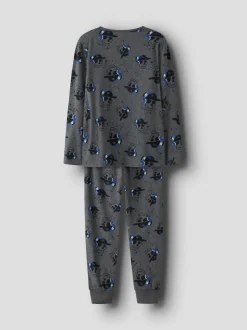 Name It lasten pyjama, NKMNIGHTSET DARK GREY SKULL Tummanharmaa