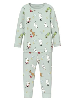 Name It lasten pyjama NMNSEMOL MOOMIN LS NIGHTSET, vaaleansininen