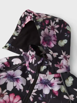 Name It lasten softshell takki, NKFALFA08 SOFTSHELL JACKET Musta Kuosi