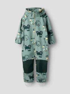Name It lasten softshell haalari NMMALFA08 SOFTSHELL SUIT NOOS, kuosi vihreä