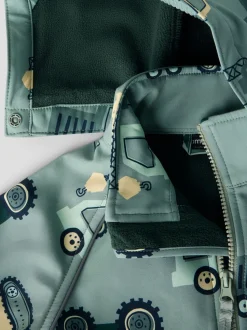 Name It lasten softshell haalari NMMALFA08 SOFTSHELL SUIT NOOS, kuosi vihreä