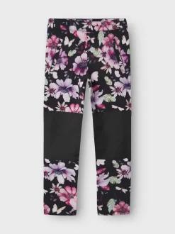 Name It lasten softshell housut, NKFALFA08 SOFTSHELL SLIM PANT Musta Kuosi