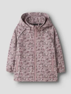 Name It Lasten Softshell Takki, NMMAlfa Softshell Jacket AOP Vaaleanpunainen