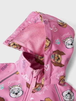 Name It lasten softshellhaalari, NMFALFA PAWPATROL SOFTSHELL Pinkki