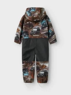 Name It Lasten Softshellhaalari, NMMALFA08 SOFTSHELL SUIT NOOS Ruskea Kuosillinen