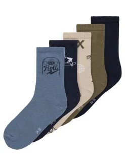 Name It lasten sukat, NKMVAKS 5P SOCK Monivärinen Kuosi