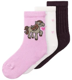 Name It Lasten Sukat 3-Pack, NMFNADIA 3P SOCK Monivärinen Kuosi
