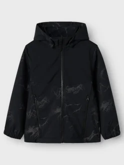 Name It lasten takki, NKMALFA SOFTSHELL JACKET AOP Musta