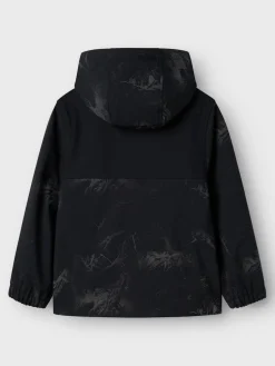 Name It lasten takki, NKMALFA SOFTSHELL JACKET AOP Musta