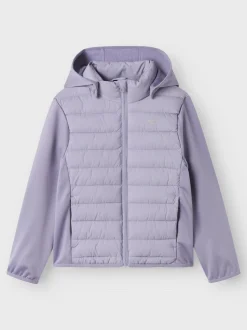 Name It lasten takki, NKNMIO HYBRID JACKET Liila