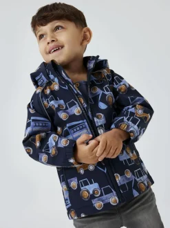Name It Lasten Takki, NMMALFA08 SOFTSHELL JACKET TRUCK CAR Sininen Kuosi
