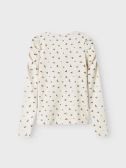 Name It Lasten Toppi, NMFOLINNE LS SLIM TOP Beige Kuosi