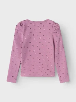 Name It Lasten Toppi, NMFOLINNE LS SLIM TOP Kuosi Lila
