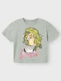 Name It lasten t-paita, NKFNYSA BOREDOFD SS RLX TOP Harmaa