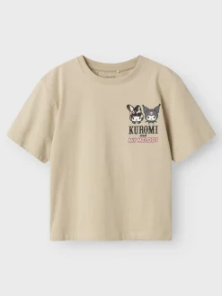 Name It lasten t-paita, NKFJIXARA HELLOK SS NREG TOP BOX SKY Beige