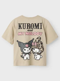 Name It lasten t-paita, NKFJIXARA HELLOK SS NREG TOP BOX SKY Beige