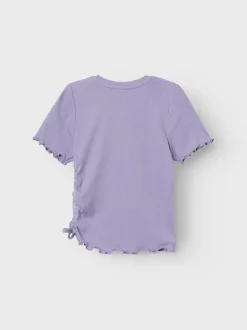 Name It lasten t-paita, NKFDALILLA SS SHORT TOP Liila