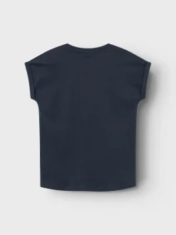 Name It lasten t-paita, NKFORITA CAPSL TOP Tummansininen