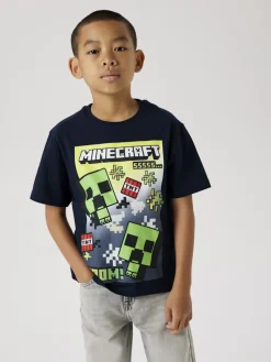 Name It lasten t-paita, NKMMUS MINECRAFT REG SS TOPN Tummansininen