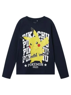 Name It lasten t-paita, NKMAST POKEMON LS NREG TOP BOX Tummansininen