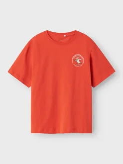 Name It lasten t-paita, NKMVAGNO SS LOOSE TOP Oranssi