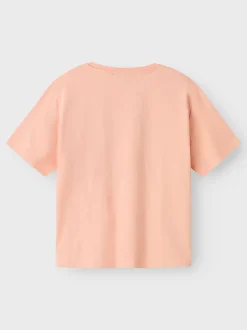 Name It lasten t-paita, NKMVAGNO SS LOOSE TOP Persikka