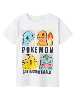Name It lasten t-paita, NKMDAZZ POKEMON SS TOP Valkoinen