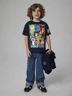 Name It lasten t-paita NKMSTUFF STUMBELG SS NREG TOP, tummansininen