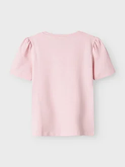 Name It lasten t-paita, NMFHELLAS SS TOP Vaaleanpunainen