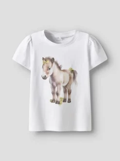 Name It lasten t-paita, NMFHANI SS TOP Valkoinen