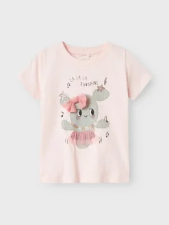 Name It lasten t-paita, NMFJOLA SS TOP BOX Vaaleanpunainen