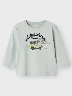 Name It lasten t-paita, NMMHAKO NREG LS TOP Vaaleanvihreä