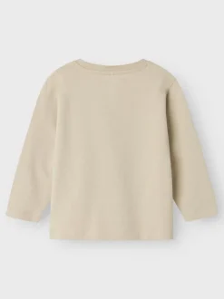 Name It lasten t-paita, NMMHAKO NREG LS TOP Vaalea Beige
