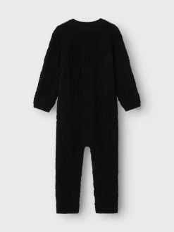 Name It lasten villahaalari, NMMWRILLA WOOL LS KNIT SUIT Musta
