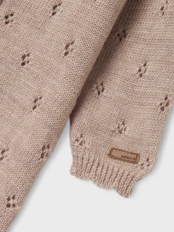 Name It Lasten villahaalari NMMWRILLA WOOL LS KNIT SUIT, Vaaleanpunainen