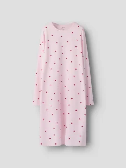 Name It lasten yöpaita NKFNIGHTGOWN HEARTS NOOS, vaaleanpunainen