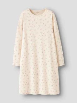 Name It lasten yöpaita, NKFNIGHTGOWN FLOWER NOOS Beige