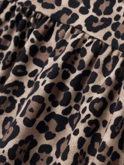 Name It Mekko, NMFSYS XSL LS DRESS Ruskea Kuosi