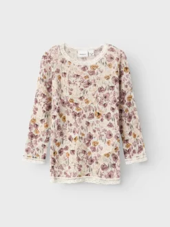 Name It paita, NMFWANG WOOL NEEDLE LS TOP Beige Kuosi