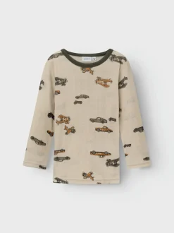 Name It paita, NMMWANG WOOL NEEDLE LS TOP Beige Kuosi