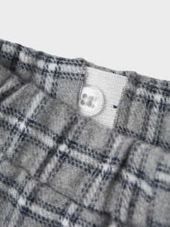 Name It yöhousut K NMNSTRANE PANT, harmaa ruutu