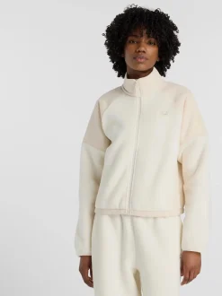 New Balance naisten fleecetakki, High Pile Fleece Jacket Luonnonvalkoinen