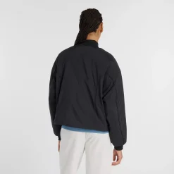 New Balance naisten takki, Linear Heritage Woven Bomber Jacket Musta