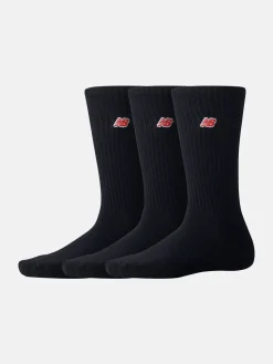 New Balance Sukat 3-Pack, NB PATCH LOGO CREW 3-PACK NOS Musta