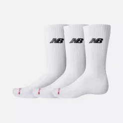New Balance unisex sukat Everyday Crew 3Pairs Sock, valkoinen