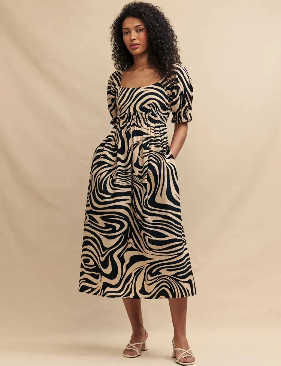Nobody´s Child naisten mekko, GINGER MIDI DRESS PLAIN Musta Kuosi