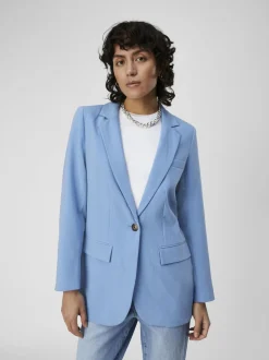 Object Naisten Bleiseri OBJSIGRID LS BLAZER NOOS Vaaleansininen