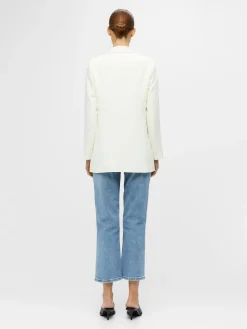 Object Naisten Bleiseri OBJSIGRID LS BLAZER NOOS Luonnonvalkoinen