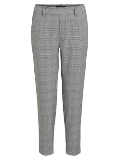 Object Naisten Housut, Objlisa Slim Pant NOOS Musta Ruutu